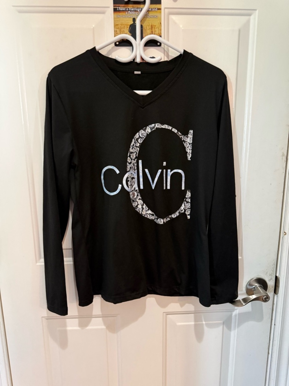 New without tags Dupe Calvin Klein Black Long Sleeve Logo Tee size medium